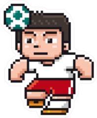 Soccer Player Pixel Art Sticker