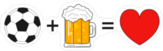 Soccer Plus Beer Equals Love Sticker