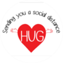 Social Distance Hug Sticker