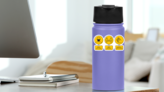 Social Distancing Guide Sticker on a Water Bottle (New) example