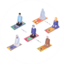 Social Distancing Protocol Muslim Prayers Sticker