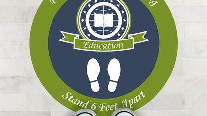 Social Distancing University Floor Sticker