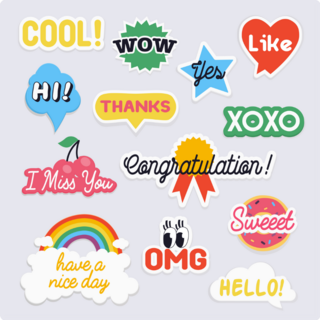 Social Network Sticker Sheet