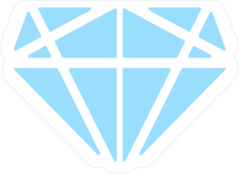 Soft Blue Diamond Sticker