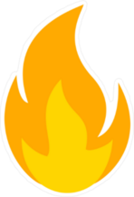 Soft Glowing Flame Sticker