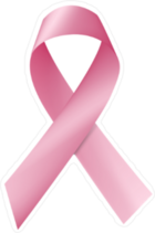 Soft Pink Breast Cancer Ribbon Sticker