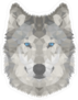 Soft Polygonal Wolf Sticker