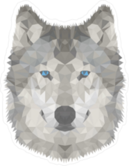 Soft Polygonal Wolf Sticker