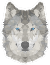 Soft Polygonal Wolf Sticker