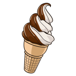 Soft Serve Ice Cream Swirl Sticker