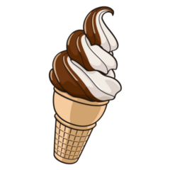 Soft Serve Ice Cream Swirl Sticker