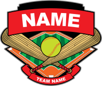 Softball Bats Ball & Diamond Magnet