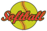 Softball Design With Textured Ball Sticker