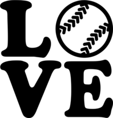 Softball Love Sticker