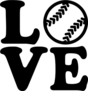 Softball Love Sticker