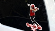 Softball Player Photo Sticker