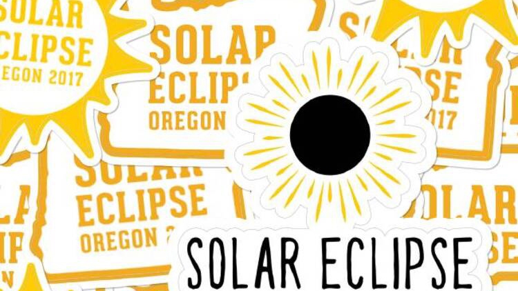 Solar Eclipse Die Cut Stickers