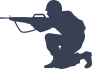 Soldier Aiming Gun Sticker