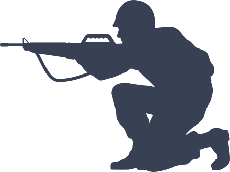 Shooting Position Sticker Soldier Aiming Gun Sticker - Fast Shipping & No Minimums