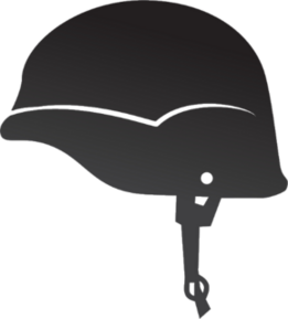 Soldier Helmet Icon Sticker