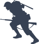 Soldier Running Sticker
