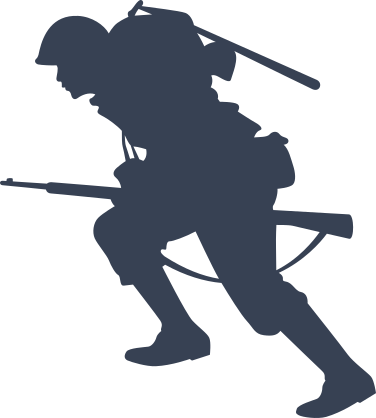 Soldier Running Sticker