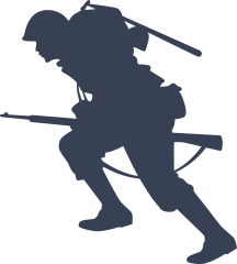 Soldier Running Sticker