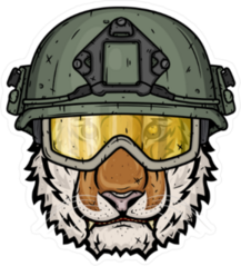 Soldier Tiger Sticker