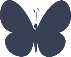 Solid Round Butterfly Sticker