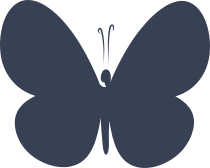 Solid Round Butterfly Sticker