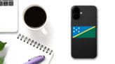 Solomon Islands Flag Sticker on a Phone (New) example