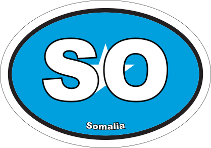 Somalia So Flag Oval Sticker