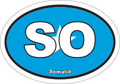 Somalia So Flag Oval Sticker