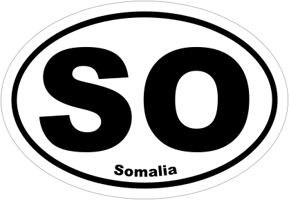Somalia So Oval Sticker