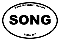 Song Mountain Resort Oval Sticker