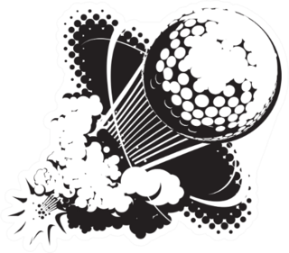 Sonic Boom Golf Ball Sticker
