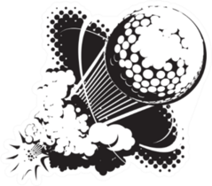 Sonic Boom Golf Ball Sticker