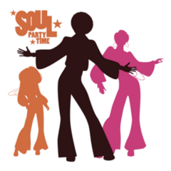 Soul Party Time 70s Theme Sticker