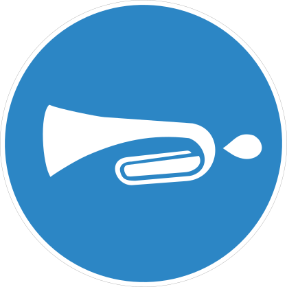 Sound Horn Sign Sticker