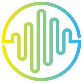 Sound Wave Logo Circle Sticker