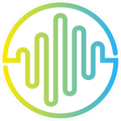 Sound Wave Logo Circle Sticker