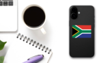 South Africa Flag Sticker on a Phone (New) example