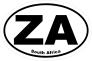 South Africa Za Oval Sticker