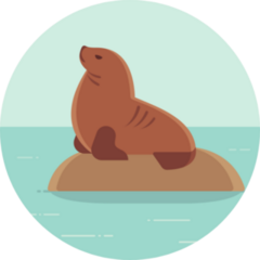 South American (patagonian) Sea Lion On Rock In Ocean Sticker
