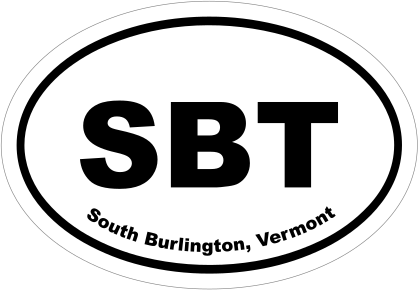 South Burlington, Vermont Oval Stickers