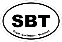 South Burlington, Vermont Oval Stickers