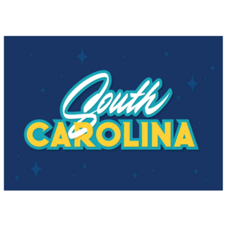 South Carolina Blue And Yellow Logo Sticker