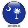 South Carolina Flag In Circle Shape Sticker