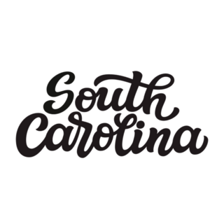 South Carolina Hand Drawn Modern Calligraphy Sticker