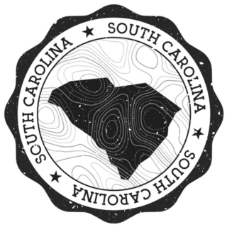 South Carolina Outdoor Stamp Round Sticker